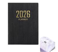 Daily Planner, A7 Pocket Diary 2026 Mini, Academic Diary, Mid Year Diary, Academic Diary 2025-2026, Academic Planner, Appointment Book for Versatile Use in Everyday Planning, Personal Organiser, Black