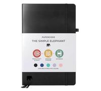 Daily Planner and Diary 2024-2025 - Undated Day Planner and Appointment Diary w/Gratitude Stickers - Leatherette Weekly Journal, Academic Study Planner - Black