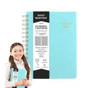 Daily Planner and Notebook, Spiral Appointment Planner - A5 Efficient Appointment Planner | Smooth Writing Task Checklist Organizer Planner Daily Use Notebook