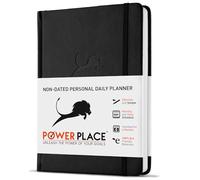 Daily Planner, Calendar & Life Organizer to Improve Time-Management, Productivity & Happiness | Vegan Leather Hardcover Notebook with Blank Dates, Undated 6 Months Hourly Planner for Men & Women, 24