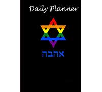 Daily Planner - Jewish Gay Pride Rainbow Flag Star Of David Hebrew Love: Daily planner, 6x9 inch, 136 pages - Birthday gift ideas for kids men women