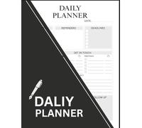 Daily Planner: Large Daily To-Do List & Productivity Planner with Priorities, Deadlines, Meetings & Notes | Undated Organizer Notebook (8.5 × 11 in, 180 Pages)