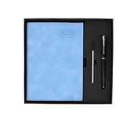 Daily Planner Notebook, 2026 Diary Task Book for Work - A5 Aesthetic Design Stationery Notebook with Hard Cover for Study Work Fitness Nutrition Planning