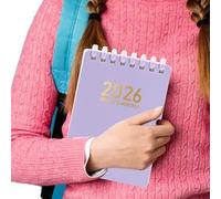Daily Planner Notebook, 2026 Spring Notebook, A7 Pocket Size Workbook for Sketching Classroom Nursing College Research Law Work Meetings