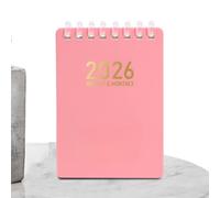 Daily Planner Notebook | 2026 Spring Notebook,A7 Soft Coil Date Workbook Pocket Size for Sketching Planning Journaling Work Meetings Research