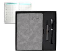 Daily Planner Notebook - 2026 Work Planner Notebook | A5 Stationary Note Journal Hard Cover 12 Months Complete for School Students College Teens