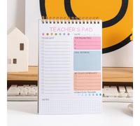 Daily Planner Notebook 52 Sheets Twin Coil Binding Paper Journal for Lesson Plans and Schedules Organization Teacher Planner