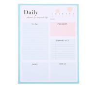 Daily Planner Notepad with Tear-off Pages for Office Use, Green Paper to Do List Notebook Featuring Task Assignment and Goal Motivation, for Work and Personal Organisation