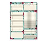 Daily Planner Pad 100 sheets (thicker pages 90gsm) Things To Do Today Notepad To Do List Daily Time Schedule Deskpad Undated Daily Task Checklist Floral Stationery