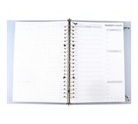 Daily Planner Spiral Notebook, Planner Ring Binder Diary Daily Calendar 1 Day 1 Page with Ruler and 4 Tabs, 120 Sheets 240 Pages (A5, Daily Planner)