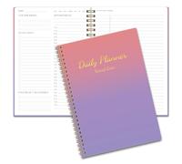 Daily Planner Undated - 80 days Day To Do List Notebook with Hourly Schedules, 5.9"x 8.6", Aesthetic Planner Organize Tasks and Appointments,A5 Agenda for Work, School & Office