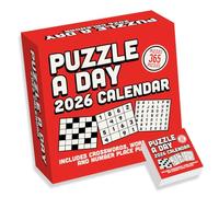 Daily Puzzle Desk Calendar 2026 - Crossword, Sudoku & Word Search