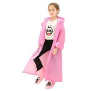 Daily Rain Ponchos Raincoats for Kids, 2 Packs Rain Coats Jacket Reusable with Hood for Boys Girls Hiking Camping Outdoor Pink,Yellow,Purple,Blue,Clear