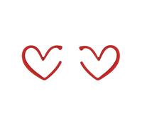 Daily Red Hearts Girls Doop Earrings Love Funny Bohemian Earrings Fashion Women Accessories