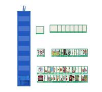 Daily Routine Schedule for Students - Portable Visual Schedule Pocket Chart, Home Education Classroom Calendar with 54 Cards, Adhd Learning Behavior Tools System Motivation Structure