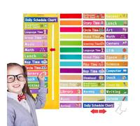 Daily Schedule for The, Daily Program Chart | Moving Arrows Course Schedule Chart with Maps | Discover Visual Calendar and Routine Calendar for Students