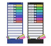 Daily Schedule Wall Hanging Door Mounted Learning Standard Pocket Chart Education Classroom Constructed with durable oxford cloth 420Dis strong and sturdy to use for a long time You can see what you'r