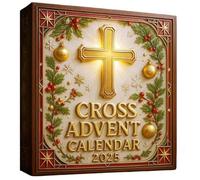 Daily Scripture Advent Calendars Feature 24 Miniature Crosses Charm for Family Devotion and Festival Decors Acrylic Crosses Ornament Advent
