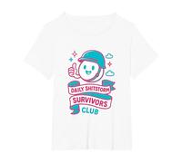 Daily Shitstorm Survivors Club T-Shirt, Women's Plus, White, 6X