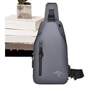 Daily Sling Backpack - PU Leather Sling Backpack For Men | Adjustable Shoulder Strap | Waterproof Men's Bag Women Travel Bag Casual For Hiking | USB Charging Port Phone, Cash, Cards, Hiking,Cycling,