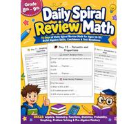 Daily Spiral Review Math 8th - 9th Grade: 75 Days of Daily Math Practice for Ages 13-15 | Pre Algebra Workbook, Algebra Readiness Workbook, Math ... Success (Daily Spiral Review Math Series)