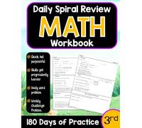 Daily Spiral Review Math Workbook for 3rd Grade: 180 Days of Practice (Daily Spiral Review Math Workbooks)