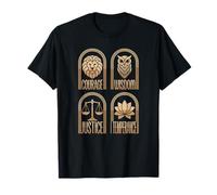Daily Stoic Mindset Four Virtues Courage Wisdom and Justice T-Shirt