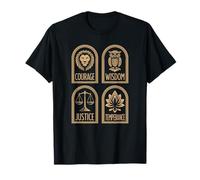 Daily Stoicism Meditation Mindfulness and The Four Virtues T-Shirt