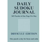 Daily Sudoku Journal: Difficult Edition