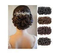 Daily Synthetic Curly Chignon Drawstring Hair Bun Scrunchie Clip in Messy Fluffy Bun Hairpieces Hairpieces(2)