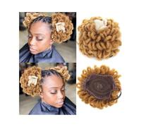 Daily Synthetic DreadLock Afro Puff Hair Bun Chignon Faux Locs Clip In Drawstring Pony Tail Pieces Hairpieces(27-613)