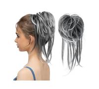 Daily Synthetic Elastic Messy Bun Hairpieces Natural Wave Scrunchie Ponytail Hair Extensions for Women Hairpieces(1B 171T1001)