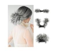 Daily Synthetic Messy Bun Hair Piece Short Natural Straight Side Comb Clip in Ponytail Extension Hairpieces(1B-171T60)
