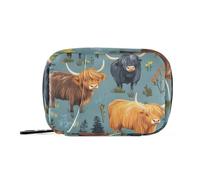 Daily Tablet Pill Organiser Weekly Pill Box 7 Day Bison Cattle Grass Travel Small for Medicine Vitamin Supplement