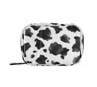 Daily Tablet Pill Organiser Weekly Pill Box 7 Day Black Ink Cow Spots Travel Small for Medicine Vitamin Supplement