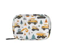 Daily Tablet Pill Organiser Weekly Pill Box 7 Day Digger Construction Trucks Travel Small for Medicine Vitamin Supplement