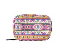 Daily Tablet Pill Organiser Weekly Pill Box 7 Day Pink Aztec Geometrical Travel Small for Medicine Vitamin Supplement
