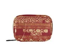 Daily Tablet Pill Organiser Weekly Pill Box 7 Day Red Japanese Traditional Pattern Travel Small for Medicine Vitamin Supplement