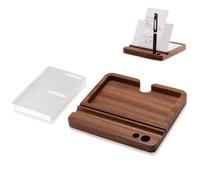 Daily To Do List Planner, Daily ToDo Checklist Cards and black Walnut Stand,50 Checklist Cards-Perfect NotePads for Work Desk or School，Productivity System Planners Notebook for Office Accessories