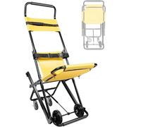 Daily Transfer Evacuation Foldable Stair Chair Emergency Transfer Lifting Climbing Wheelchair for Outside and Home, Single Operate, Withstands 350.53 lbs for Downstair for Fire Incidents, Hospitals