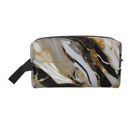 Daily Travel Luxury Marble Pattern Print Toiletry Bags Portable Large Capacity Zippered Cosmetics Storage Bag
