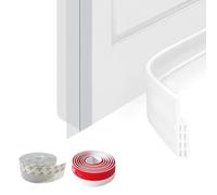 Daily Treasures 2Pack Mixed Silicone Door Draft Stopper,35" Weather Stripping Door Seal(White)& 236" Silicone Seal Strip(Transparent), Under Door Sweep,Door Strip Bottom Draft Stopper Window Seal