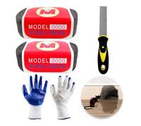 Daily Treasures 2Pack Wire Mice with Work Gloves & Shovel & Rat Blocker, Steel Wool Fill Fabric for Hole, Wire for Metal Rust Removal & Polishing