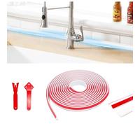 Daily Treasures 3M TPE Skirting Board Trim Self Adhesive with Inner&Outer Corner Trowel,Caulk Strip Moulding Trim,Flexible Edging Strip Coving for Wall Ceiling Corner Cabinet Decoration(White,19×13mm)