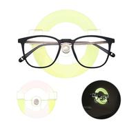 Daily Treasures Luminous Wall Mounted Glasses Holder, Glow In the Dark Circle Eyeglass Holder, Acrylic Self-Adhesive Spectacles Holders,Sunglasses Storage Organizer for Home Office Bathroom Bedroom