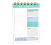 Daily - Undated Spiral Bound Task Organizer, Weekly & Daily Planning Notebook|Portable Calendar Block for Work, Home, School and Office, Efficient Tool for