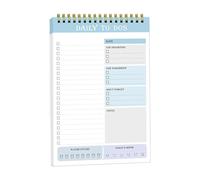 Daily - Undated Spiral Bound Task Organizer, Weekly & Daily Planning Notebook|Portable Calendar Block for Work, Home, School and Office, Efficient Tool for