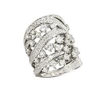 Daily Wear Rings for Women, Interwoven Copper Accessory, Stone Detail, Adjustable Statement Styling Appeal Crossover Fashion Jewelry Statement Accessory Open Profile Stone Accent Daily Wear Party