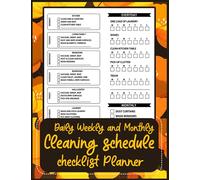 Daily Weekly and Monthly cleaning schedule checklist planner: Seasonal Plan out Household Chores with Check Lists and To Do Lists, Organise Your ... to Remember and space for Additional Notes