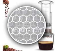 Dailybrew Reusable Stainless Steel Coffee Filter compatible with AeroPress Coffee Maker Standard, Same Flow with Paper Filters While Keeping Richer Flavor & Delicious Coffee-oils
